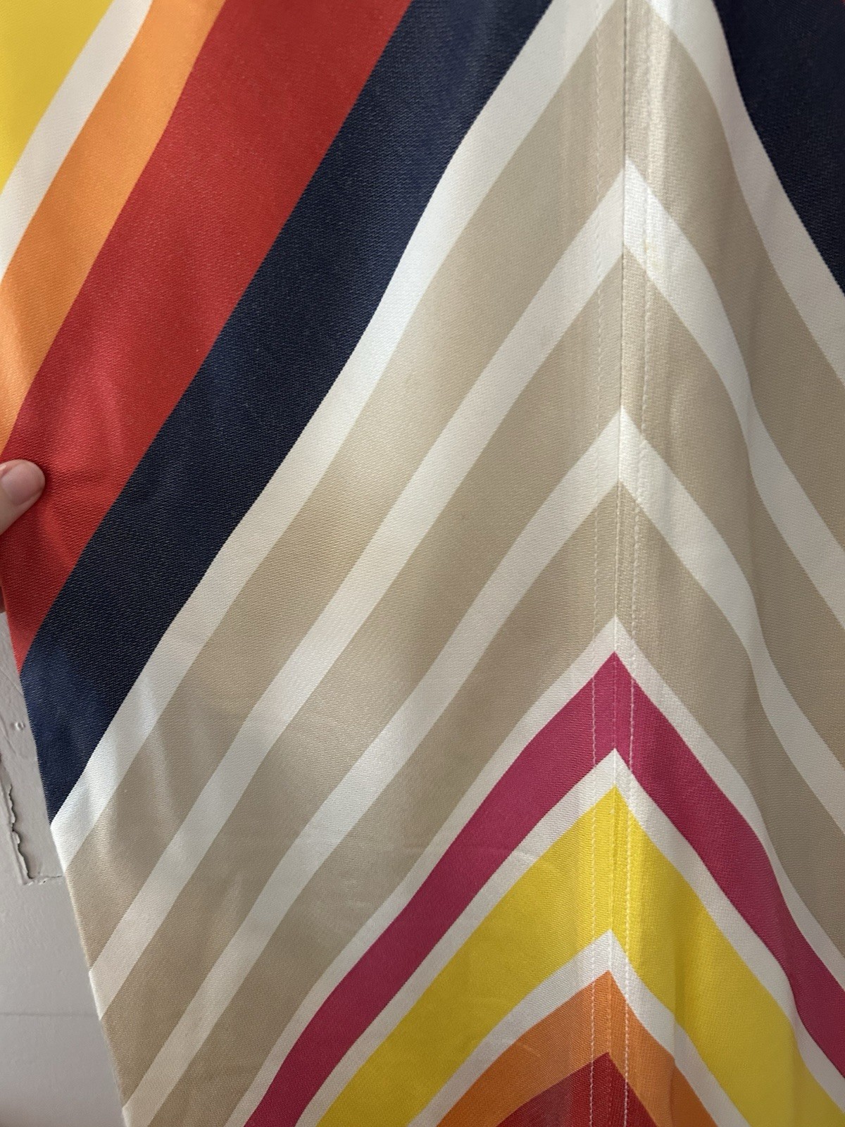 Trina Turk Cayson Dress Chevron Print Size Large