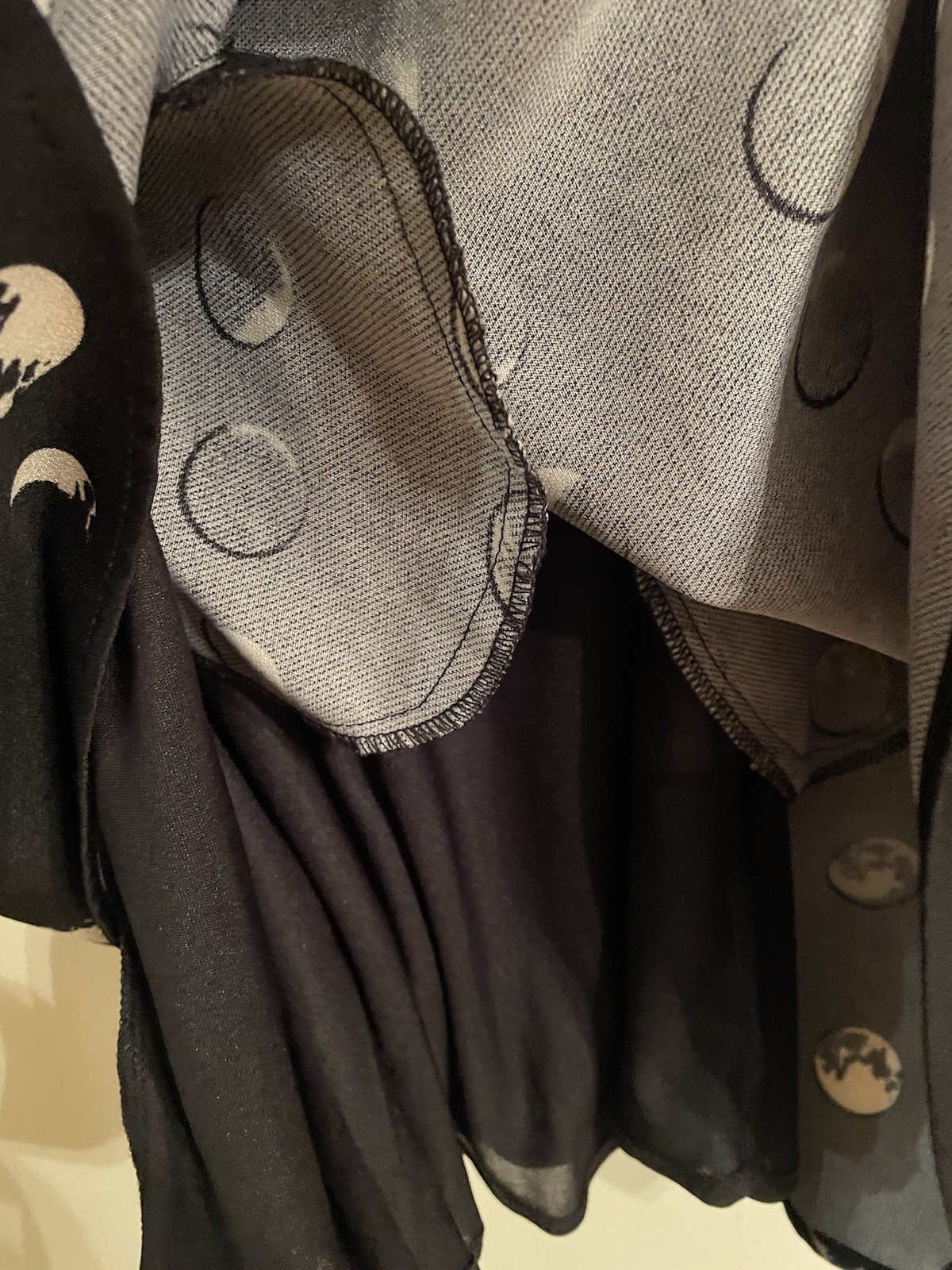 SM Wardrobe Black Moon Phase A-Line Dress Size Large- EUC