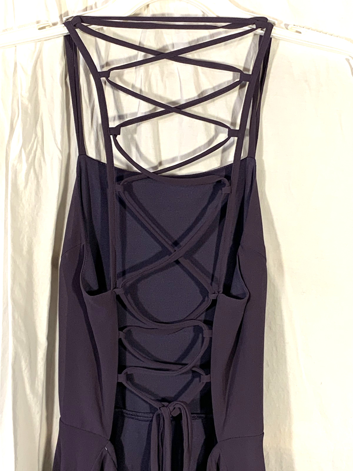 NWT Lulus Good Deeds Lace Up Dress Dusty Purple XL Fairy Coquette Bachelorette