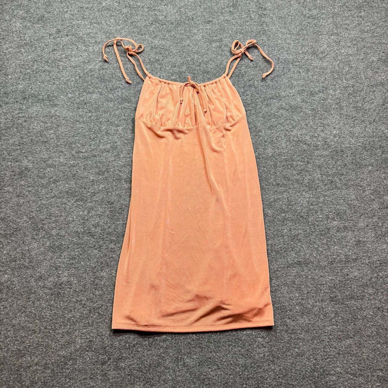 Kendall & Kylie Mini Dress Womens Small Peach Tie Strap Sleeveless Party Dress