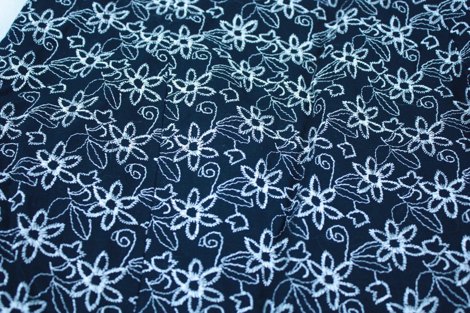 Vtg Black Floral Eyelet Sundress Boho Cottagecore Y2K Soft Girl Babydoll size 12