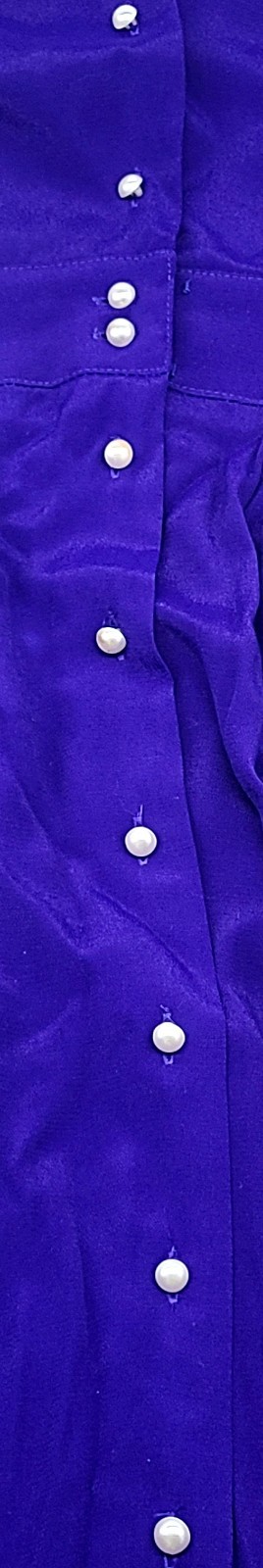 KSL Karin Stevens Purple Midi Dress 16W Lace Collar Pearl Buttons Cottagecore
