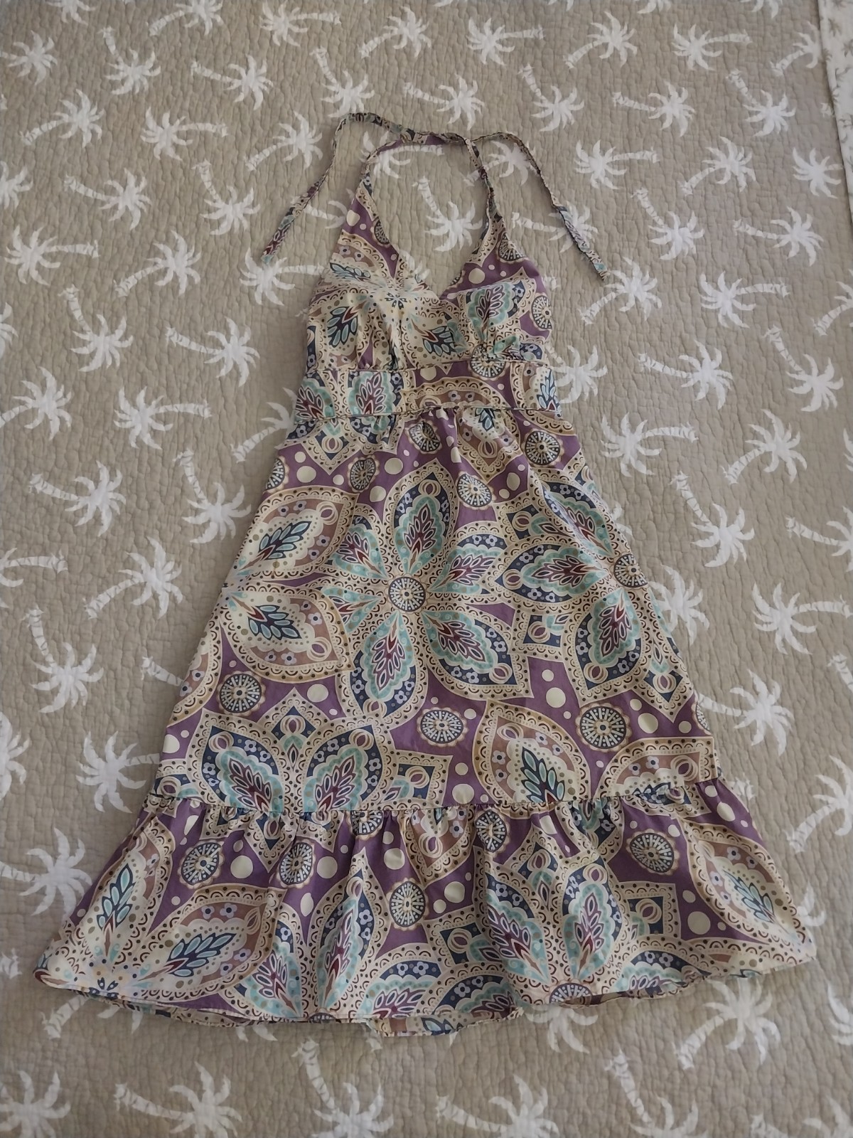 Vintage Y2K Merona Women’s Low Back Halter Style Sundress Size XS