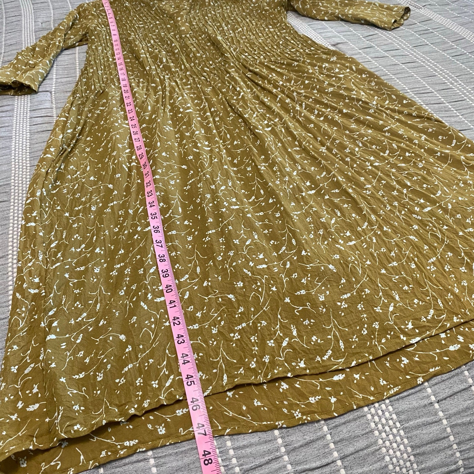 Samsoe Samsoe Pleated Midi Sheer Dress Women’s Size Large Cottagecore Fairy