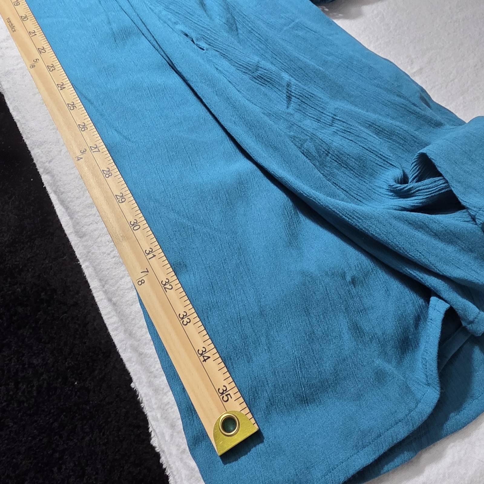 Soft Surroundings Meara Womens Mini Gauze Dress Size L Teal Blue Slip Lined NWT