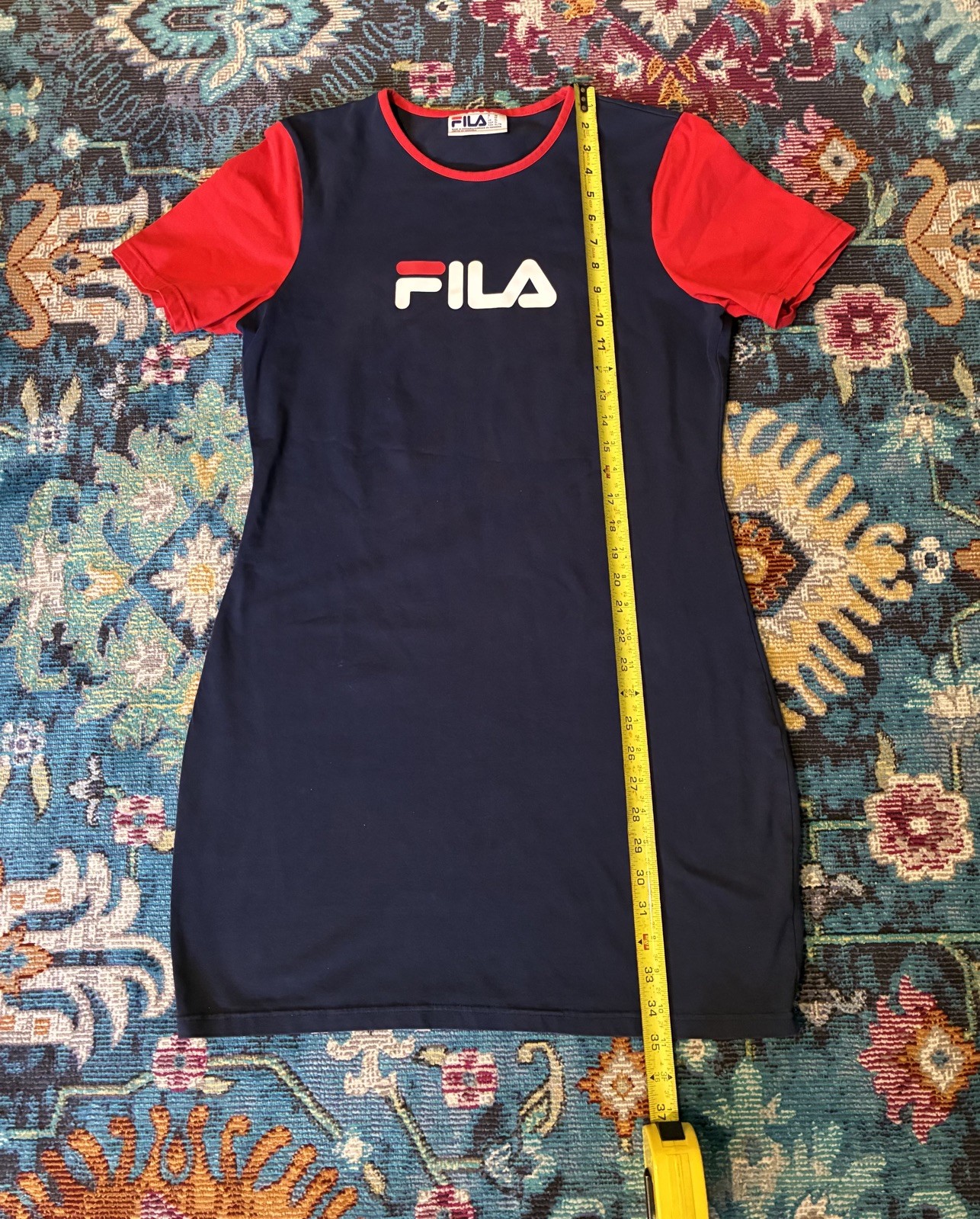 FILA Roslyn Bodycon Short Sleeve Dress XL Junior Casual Hip Hop Streetwear