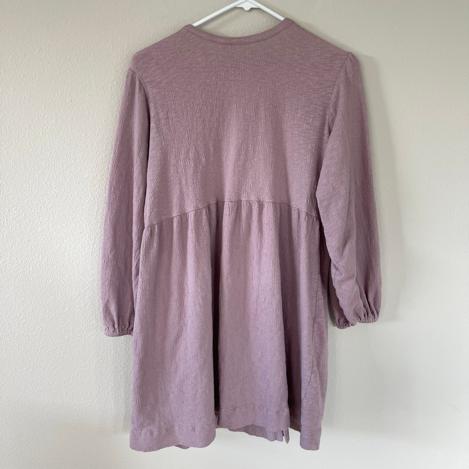 RICHER POORER Purple Cloud Weave Button Dress (S)