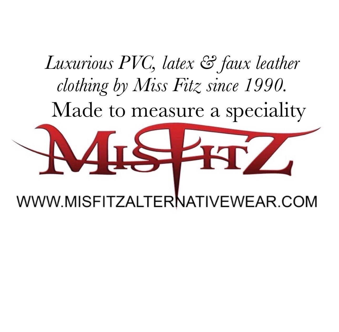 Misfitz top quality black PVC pencil length dress. Two way zip. SIZE 26. CD TV