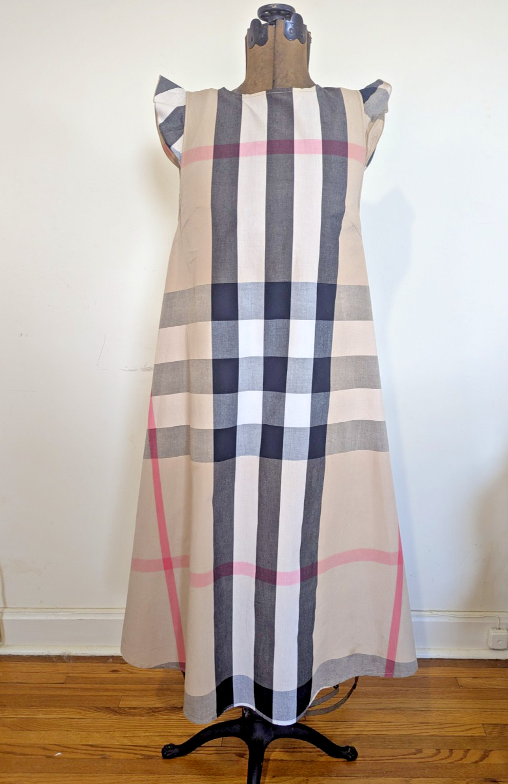 In Field Women Preppy Plaid Dress Size S/M Cotton Classic Timeless Comfortable