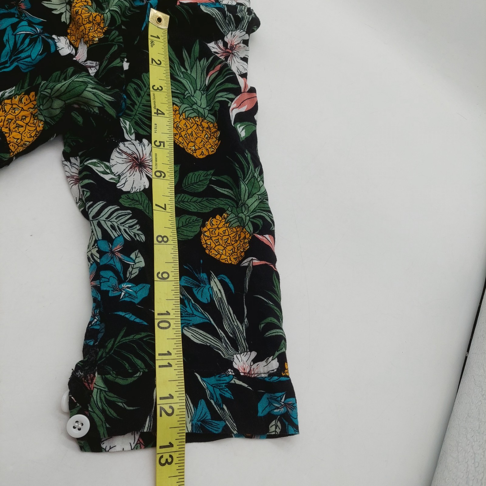 Womans Maxi Dress Size Large Button Up Floral A Line Length 50″ 3/4 Sleeve
