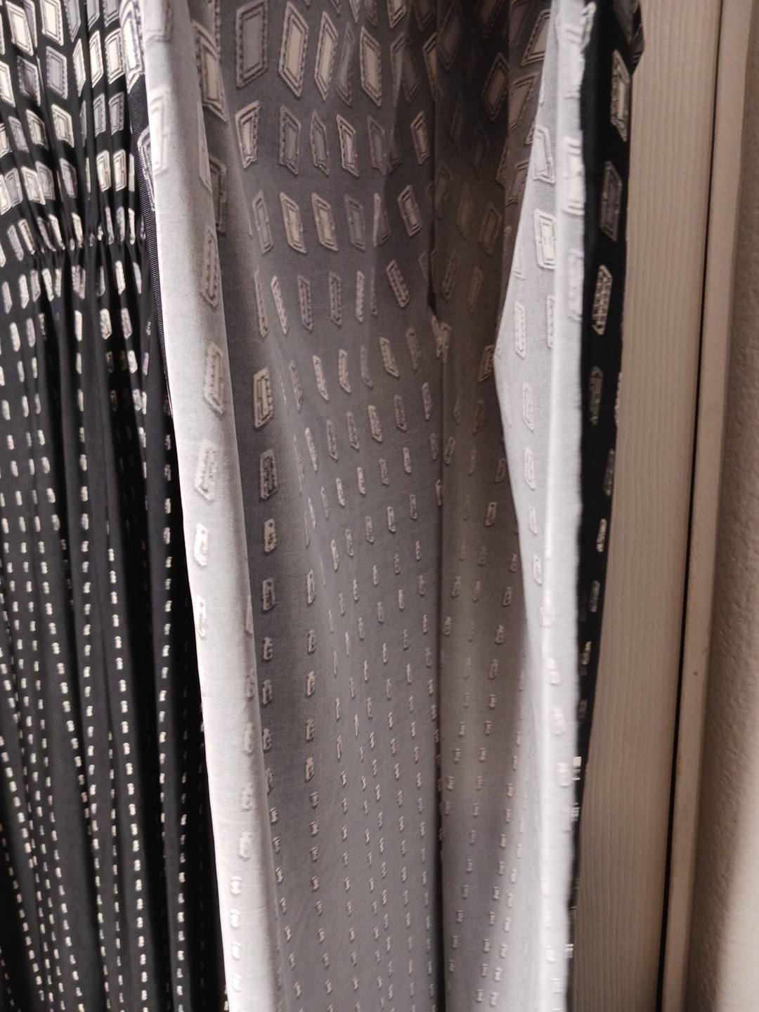 kaftan Loungewear dress one size fits all geometric black Grays whites