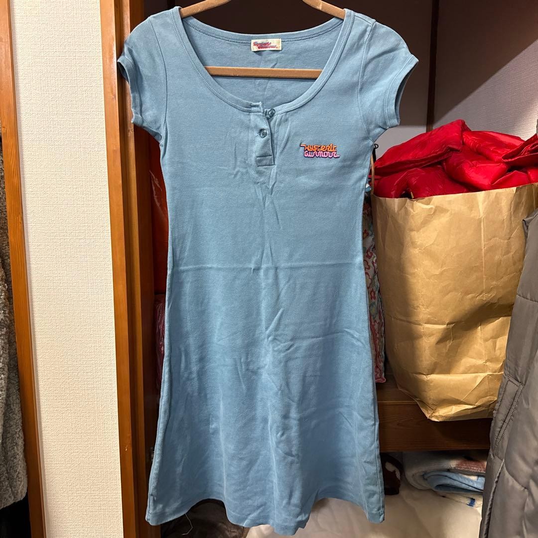 HYSTERIC GLAMOUR light Blue Short-Sleeved mini Dress