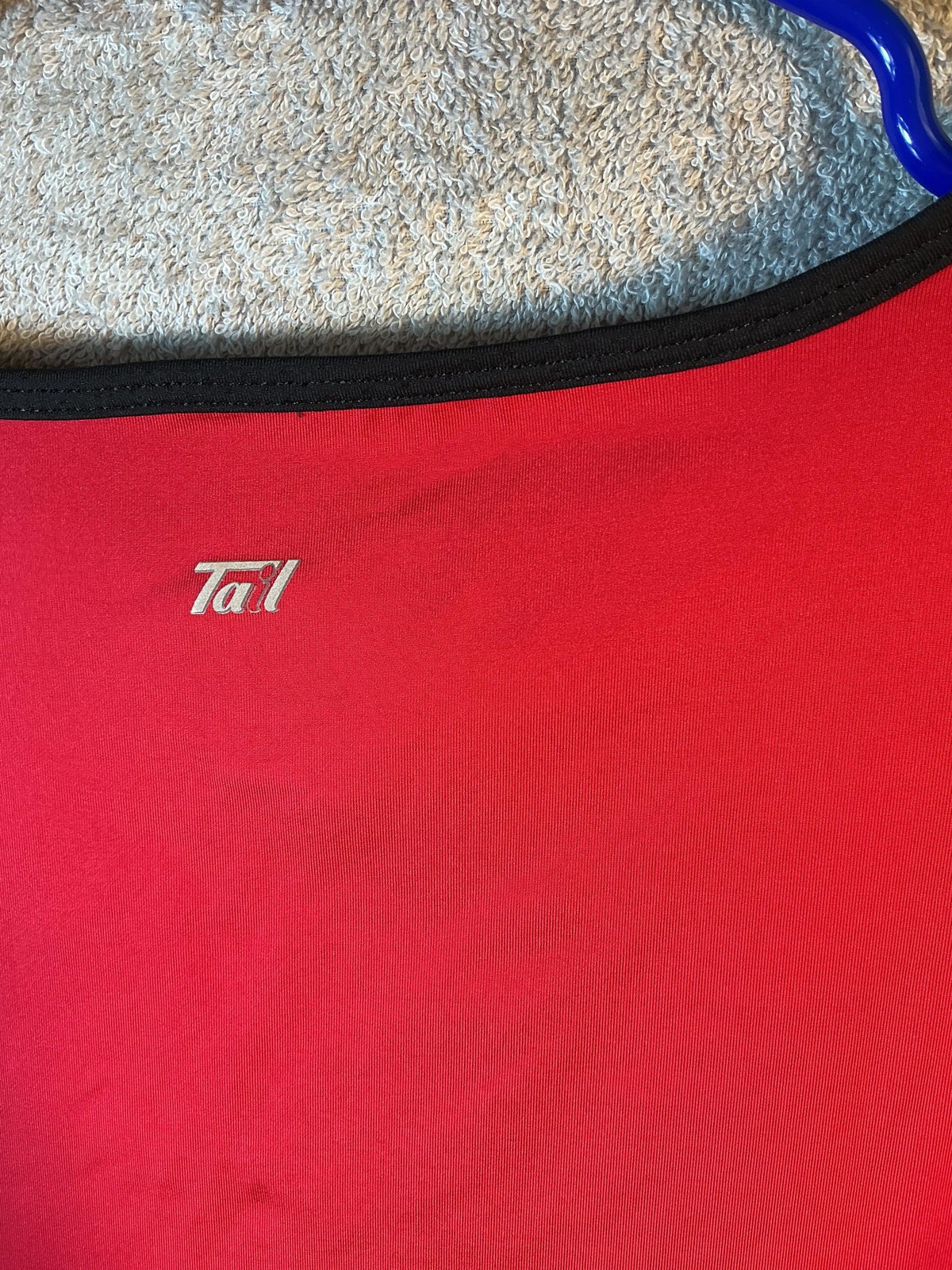 Tail Tank Dress Womens Medium Red Sleeveless V Neck Stretch Knit Golf Athletic