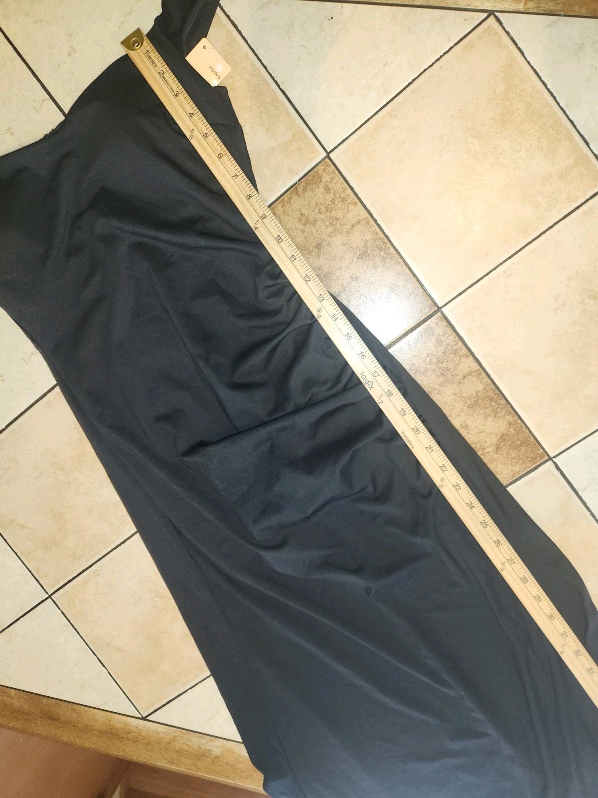 Shapewear Off-the-Shoulder Side Slit Slimming Black Maxi Dress Medium NWT