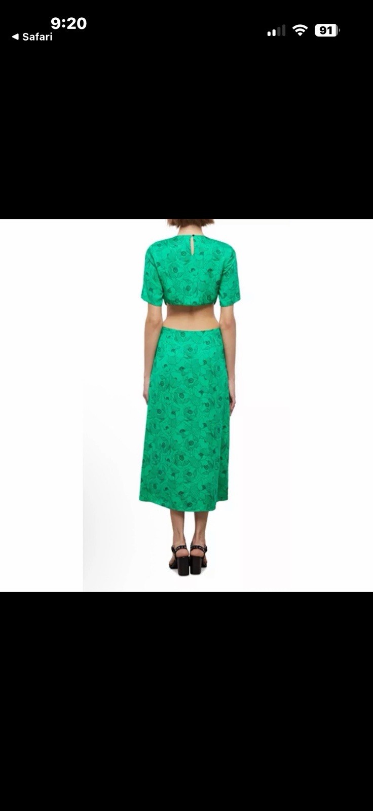 The Kooples Graphic Poppies Cutout Midi Dress NWT Sz1 small Floral Wedding