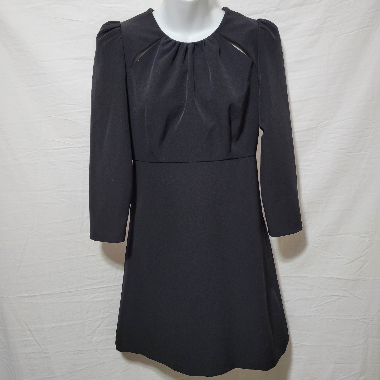 Milly Emma Dress Sz 4 Black Cut Out Long Sleeve NWT Made in USA MSRP $395