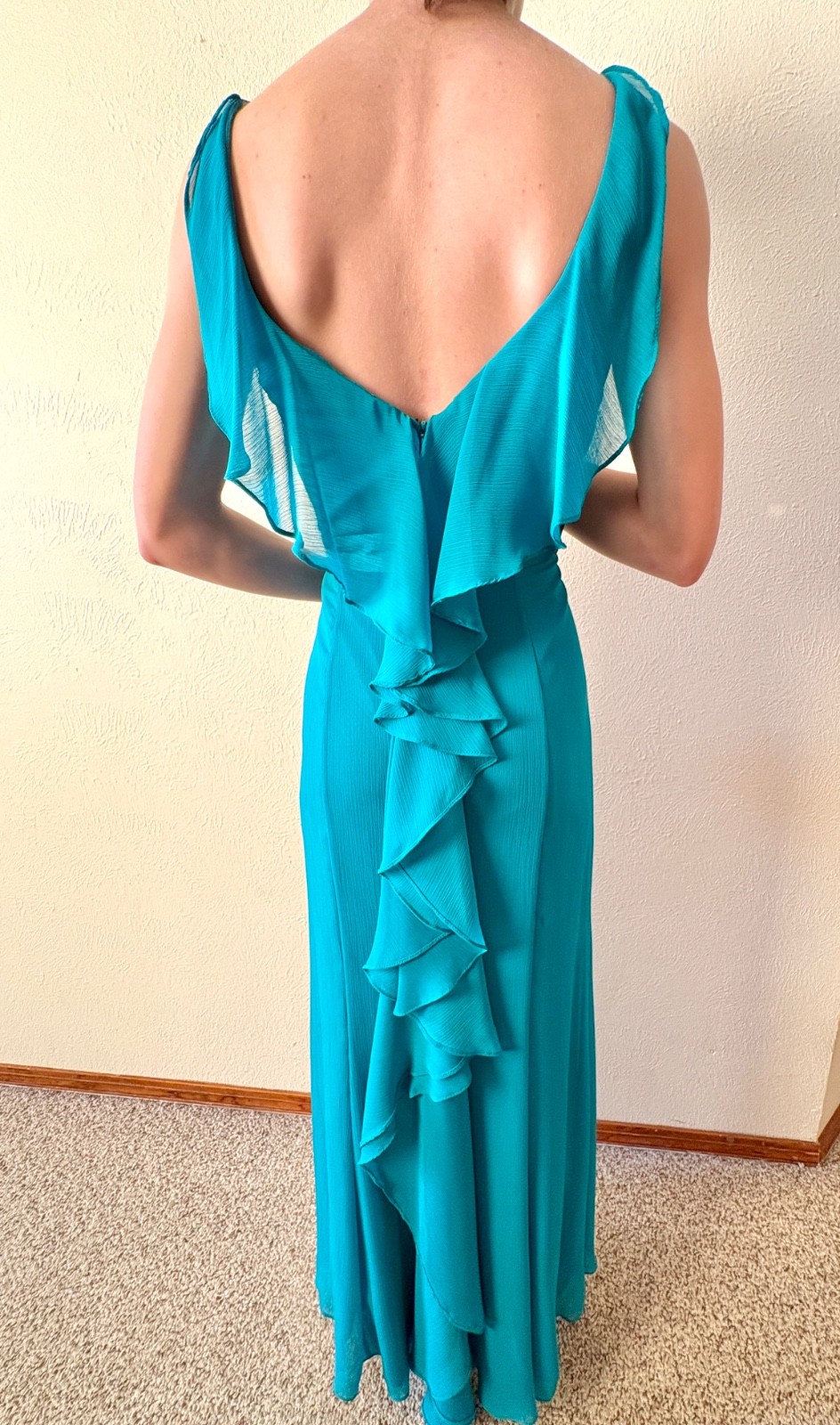 David’s Bridal chiffon empire waist maxi formal dress NWT sz 10 Oasis