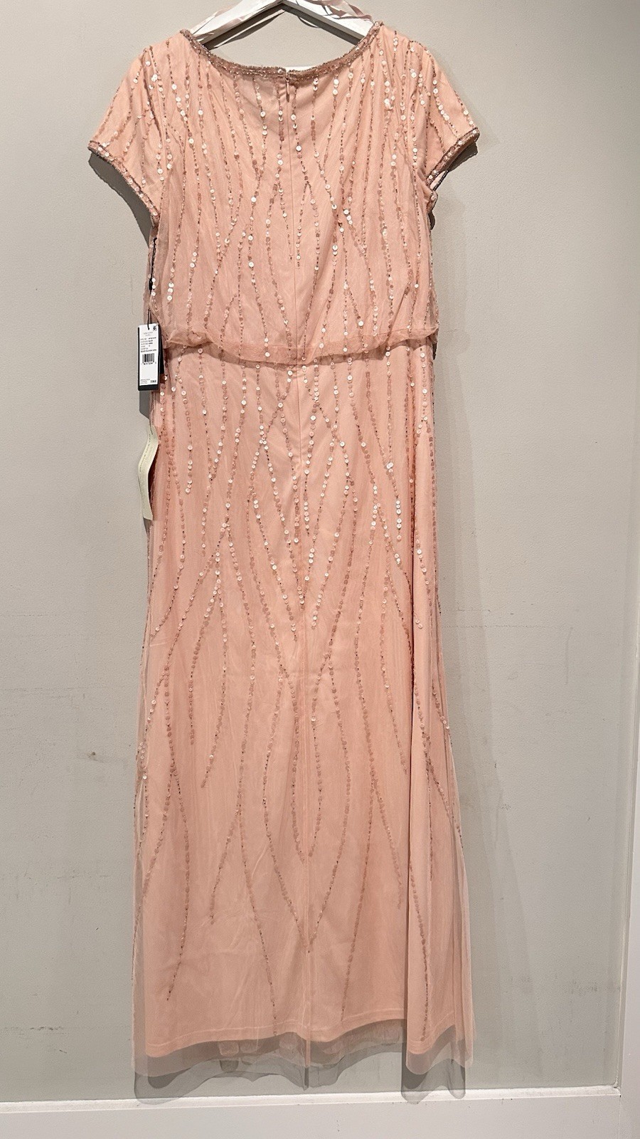 NWT Adrianna Papell Embellished Beaded Blouson Gown Women Dress 14 Party Wedding