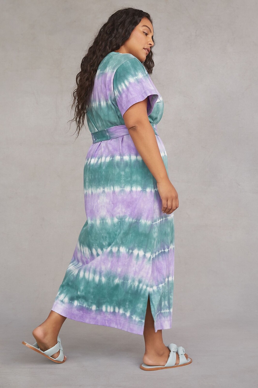 New Anthropologie WHIT TWO Striped Tie-Dye Maxi Dress size XS MSRP: $188