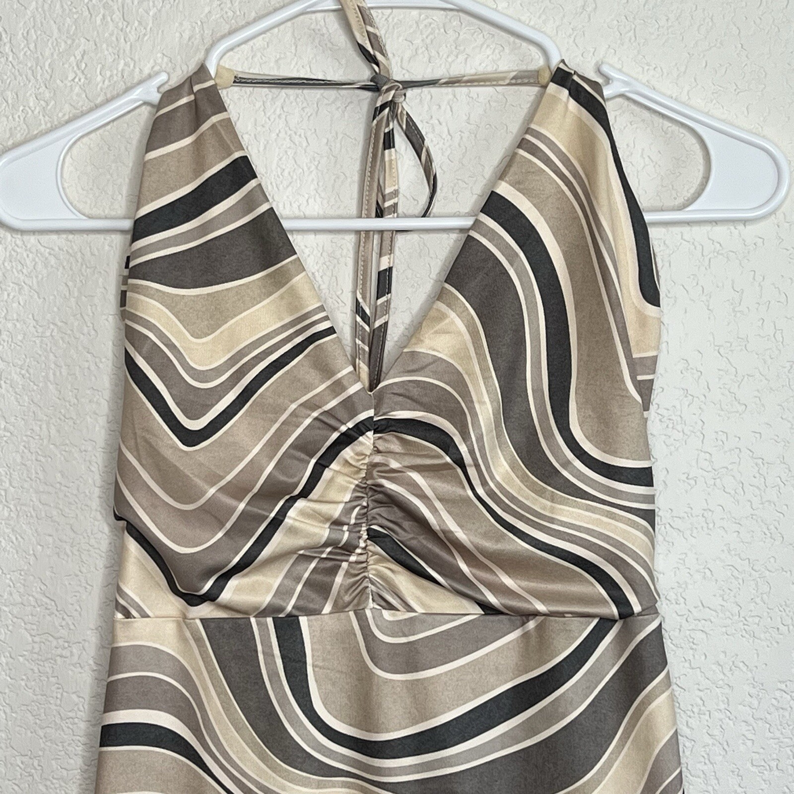 Revolve Superdown Brown Halter Sleeveless Julieta Mini Dress Medium New J25