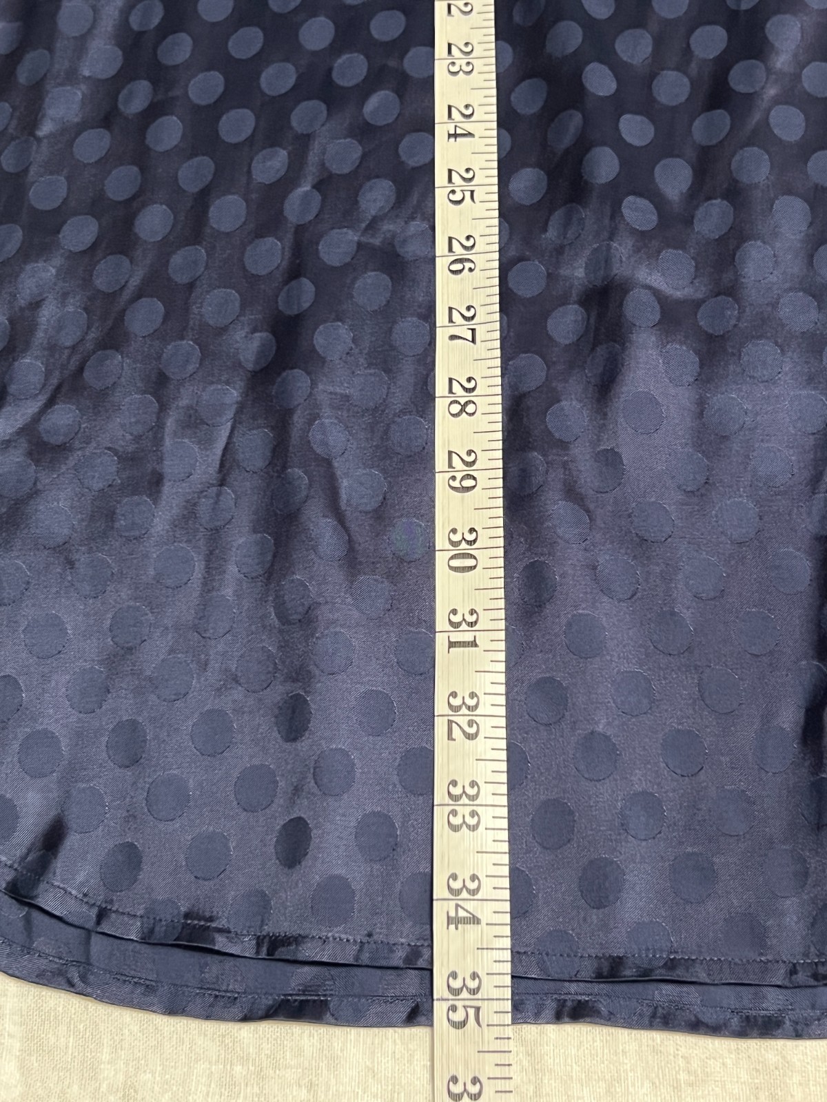 Haven Well Within Shift Dress Navy Polka Dot Jacquard Soft Viscose NWT Size S