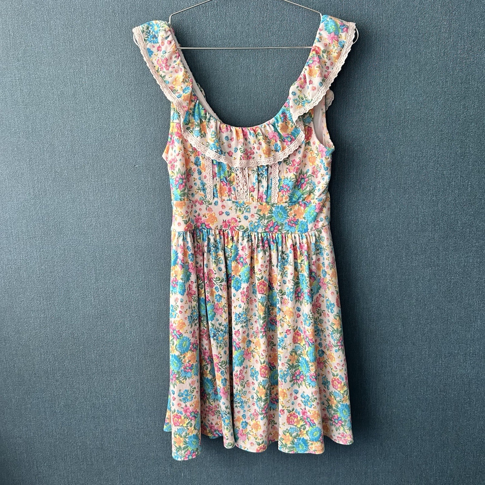 Rare LIZ LISA Vent Collection Floral Dress Lace Ruffle Corset Lolita Hime