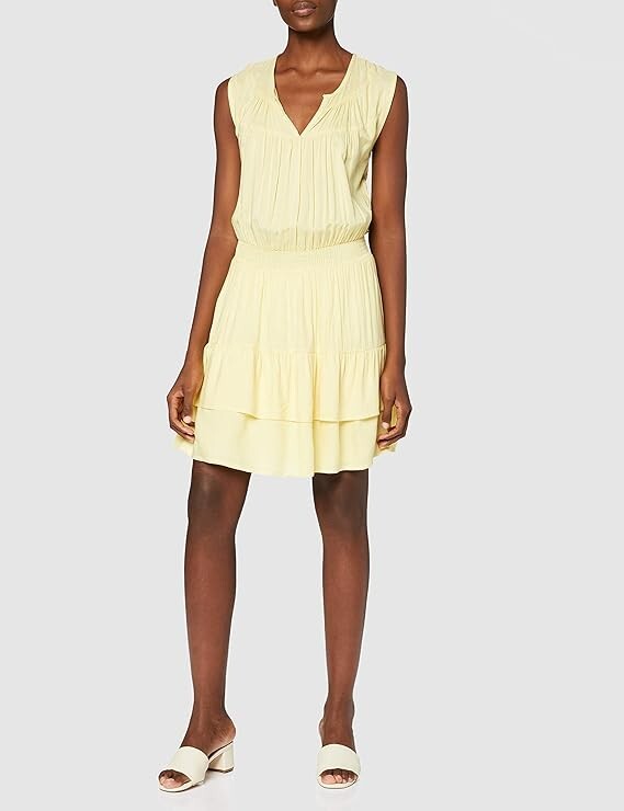 SPARKZ Copenhagen Tara Yellow Short Dress Pastel Yellow Small.