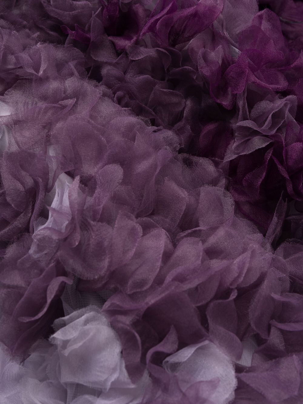 $895 NEW Marchesa Notte Ombre Strapless Tulle Dress Aubergine Purple Lilac 12