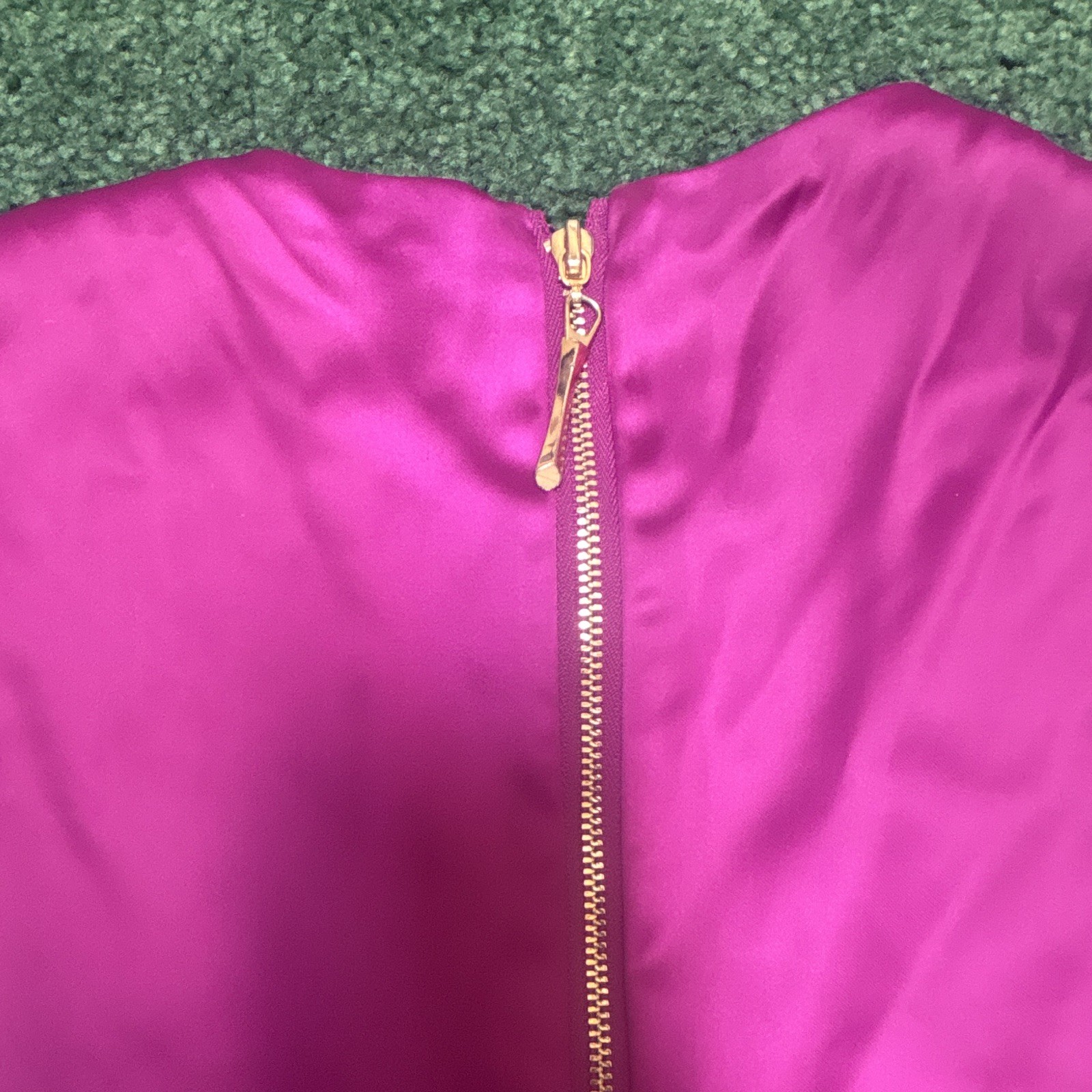 ONE33 Social Purple Solid Satin V-Neck Sleeveless Maxi Dress Side Slit Zip 4