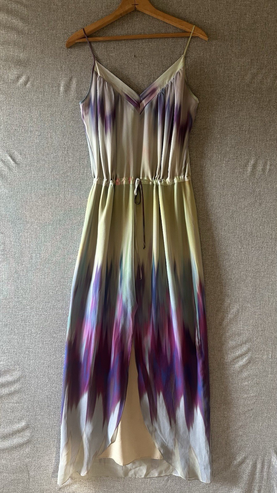 Cusp By Neiman Marcus 100% Silk Chiffon Summer Maxi Dress Size Small