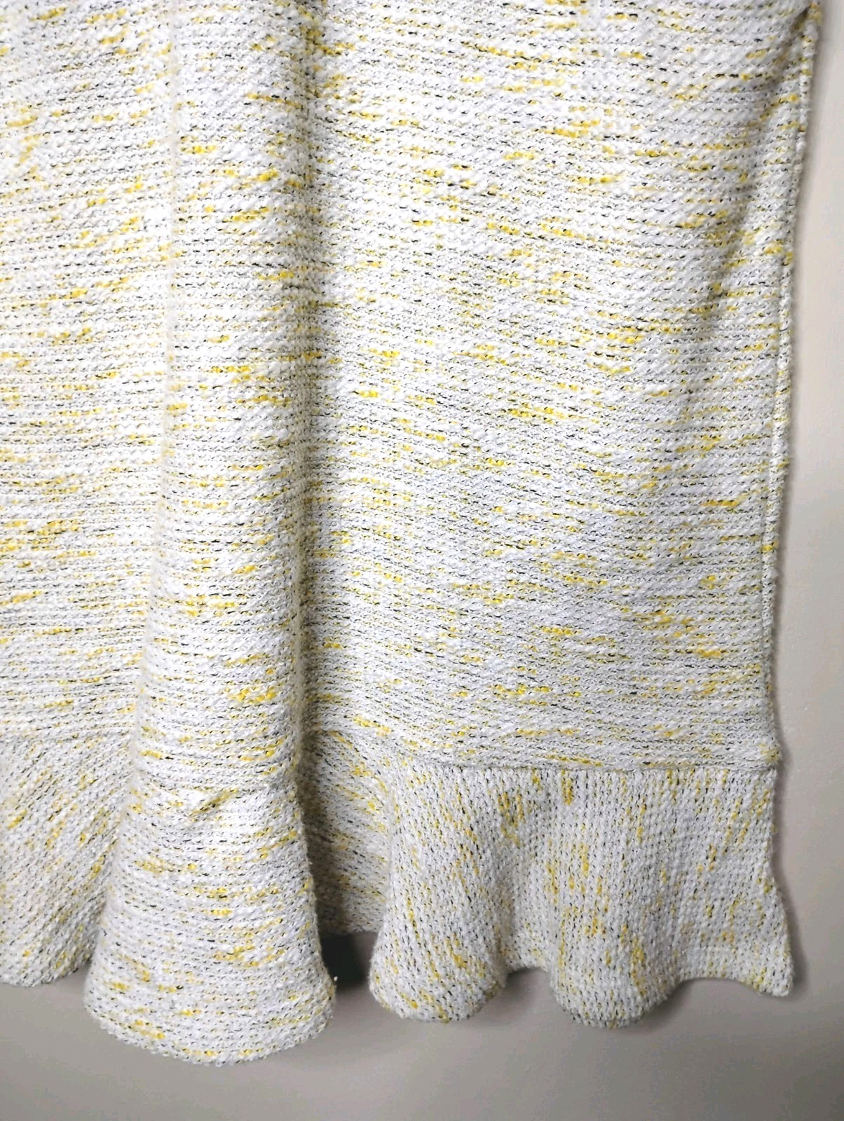 LOFT Marled Knit Dress Sleeveless Drop Waist With Pockets Flounce Hem Size 4 NWT