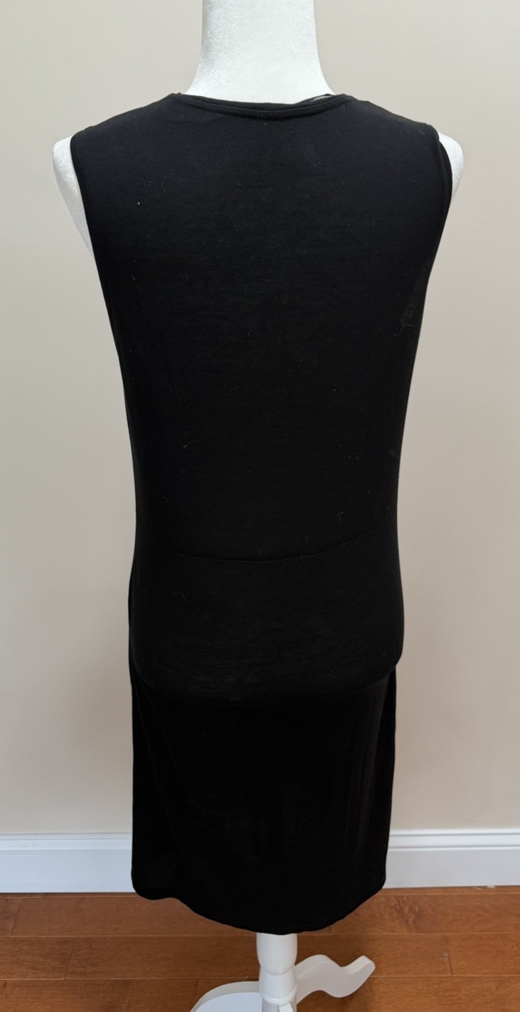 Gudrun Sjoden Black Tencel Lyocell Elastane Sleeveless Dress Sz. M