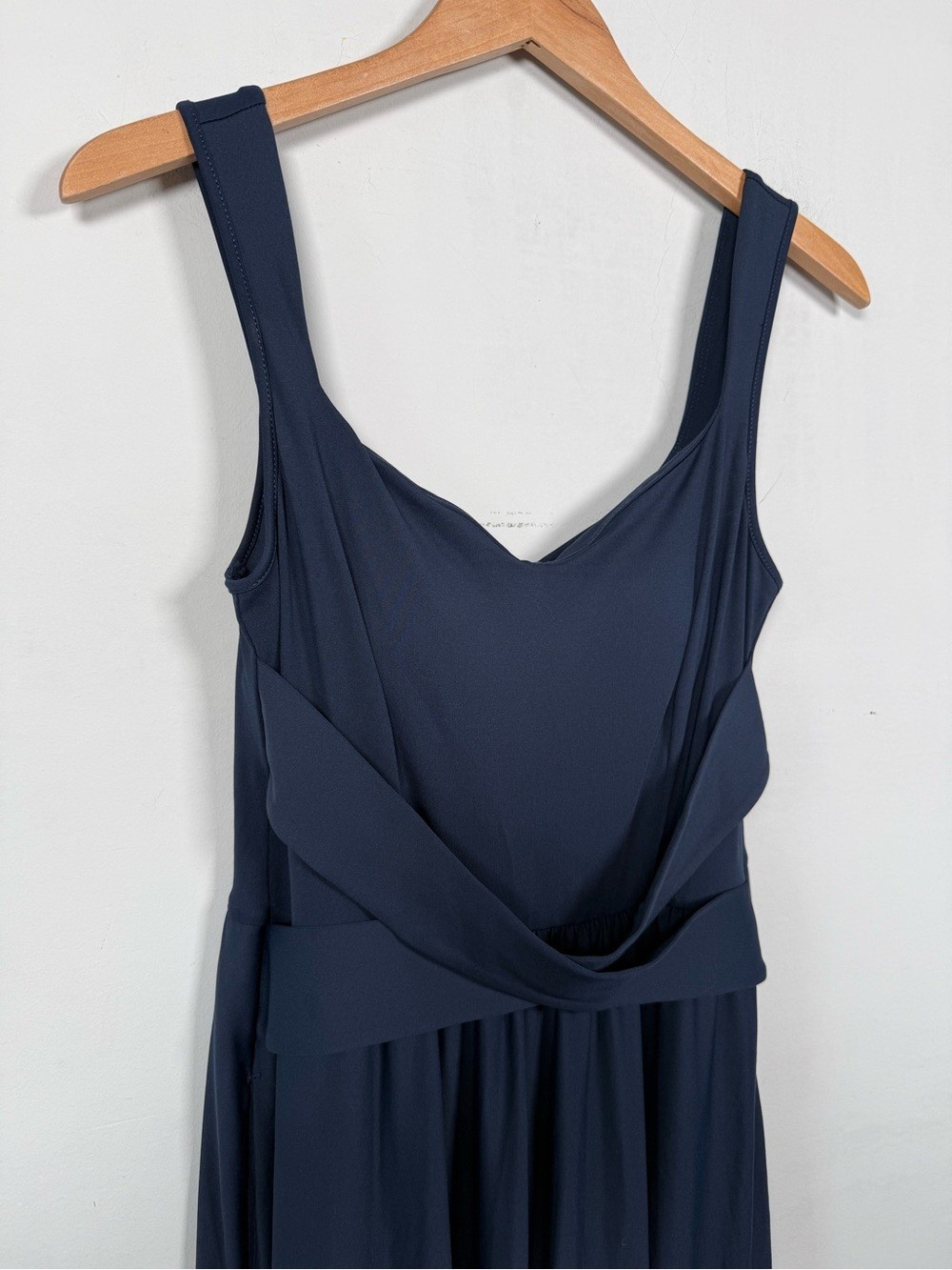 Halara Built in Bra Flowy Maxi Casual Dress w/Pockets Navy Blue Sz M NWT