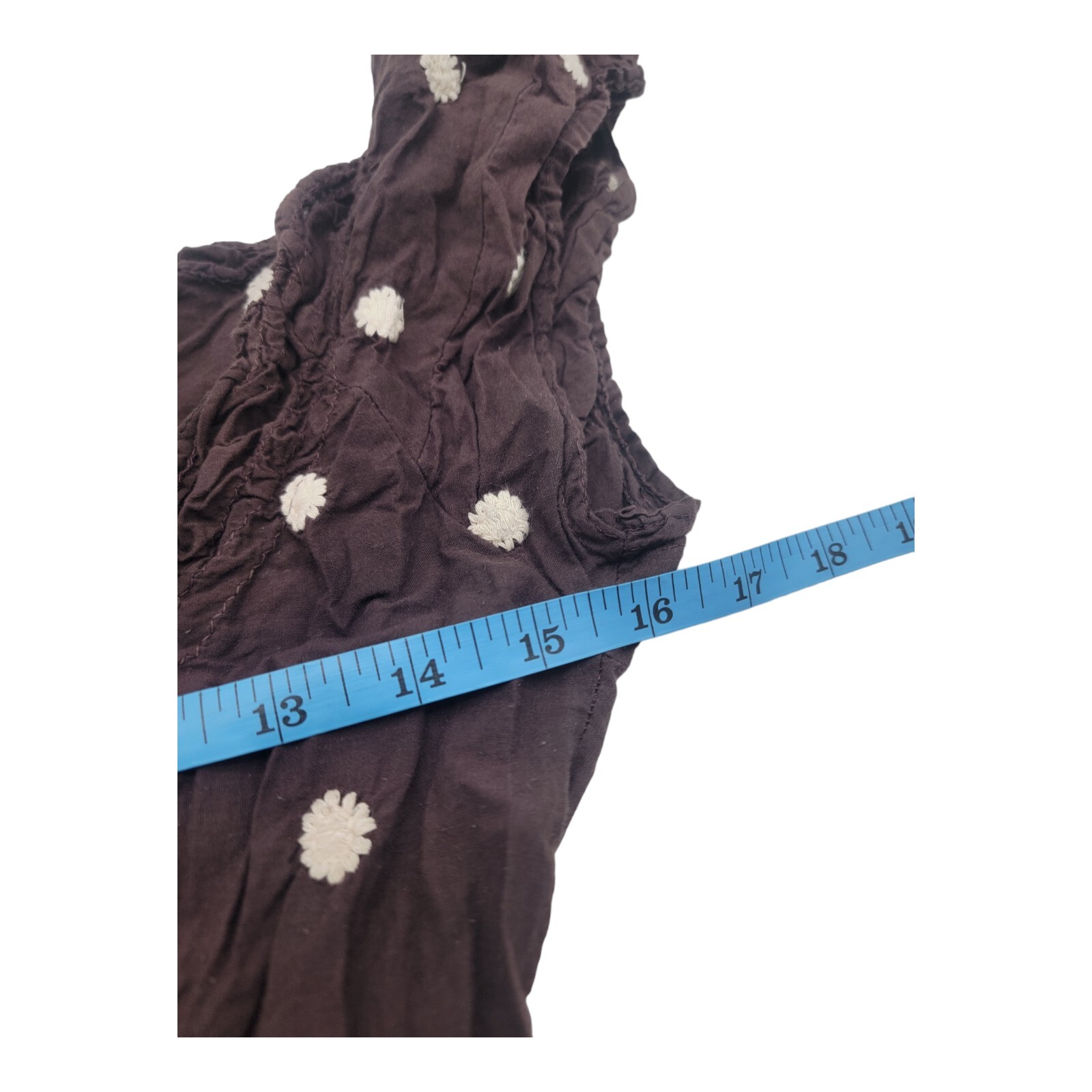 CUTE OPTIONS Dress Womens S Brown Boho Embroidered Sun Vacation Beach Summer
