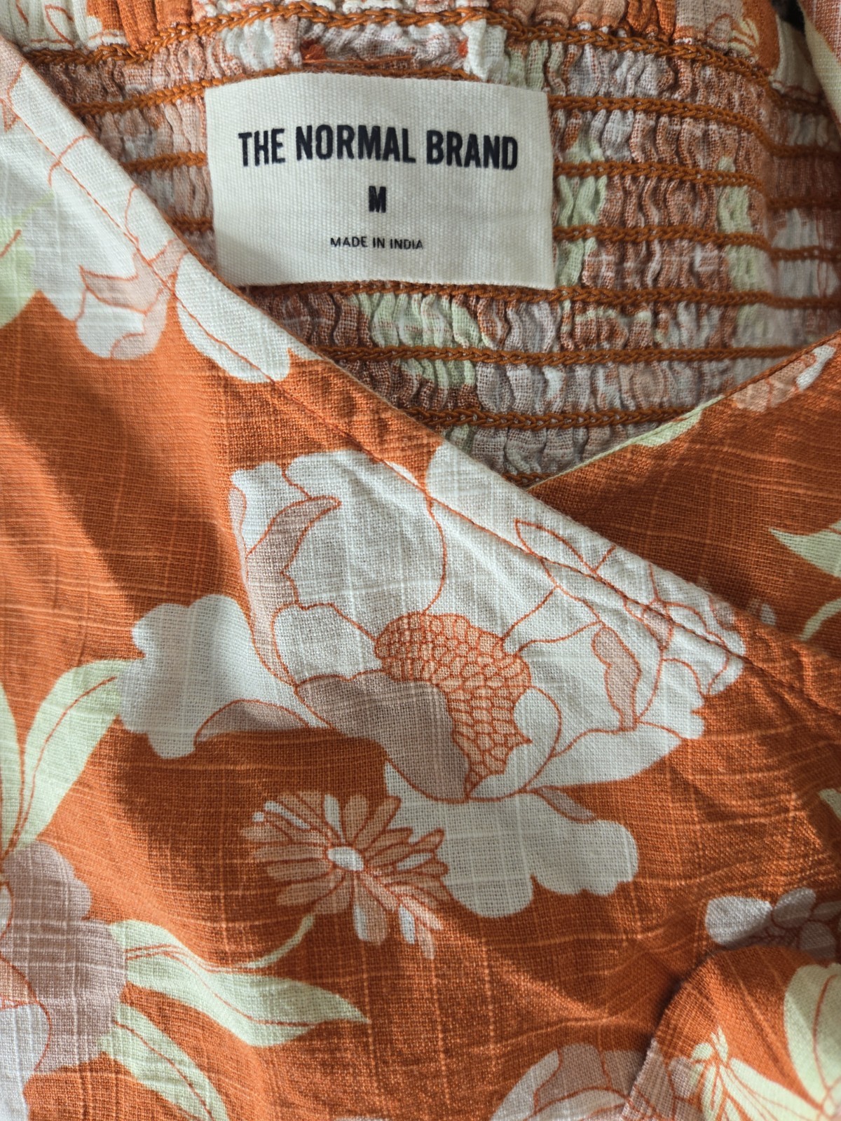 The Normal Brand Sonoran Orange Floral Tank Dress Size Medium Adjustable NewWTag