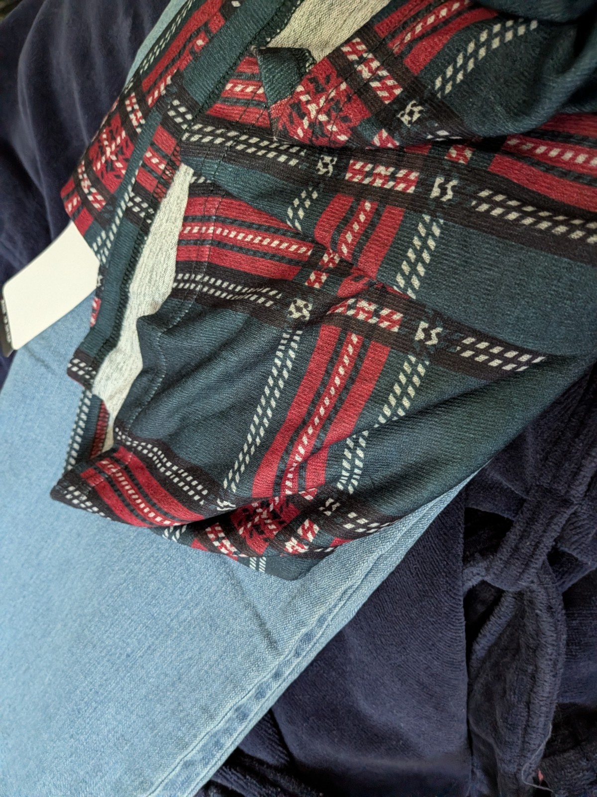 NWT Size L MIROL Holiday Christmas Pockets GREEN RED WHITE PLAID Mid Swing DRESS