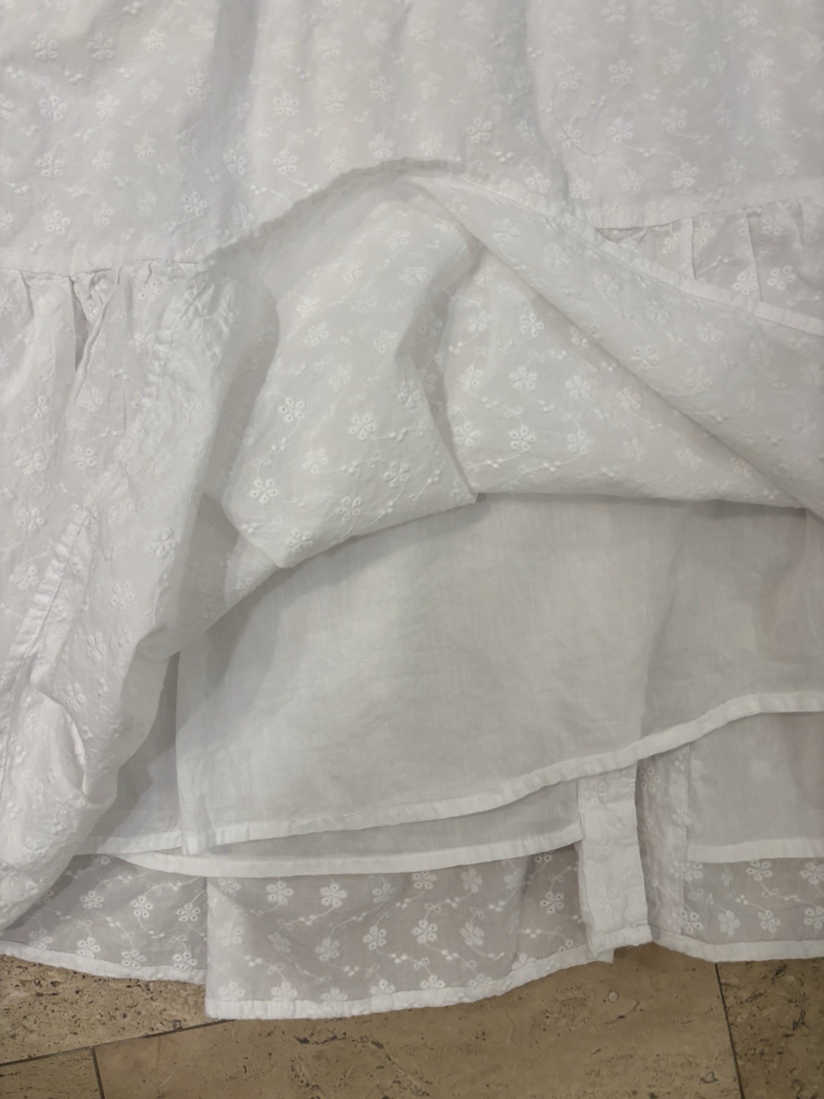 Cortefiel knee length White Button-Up Dress size XL.