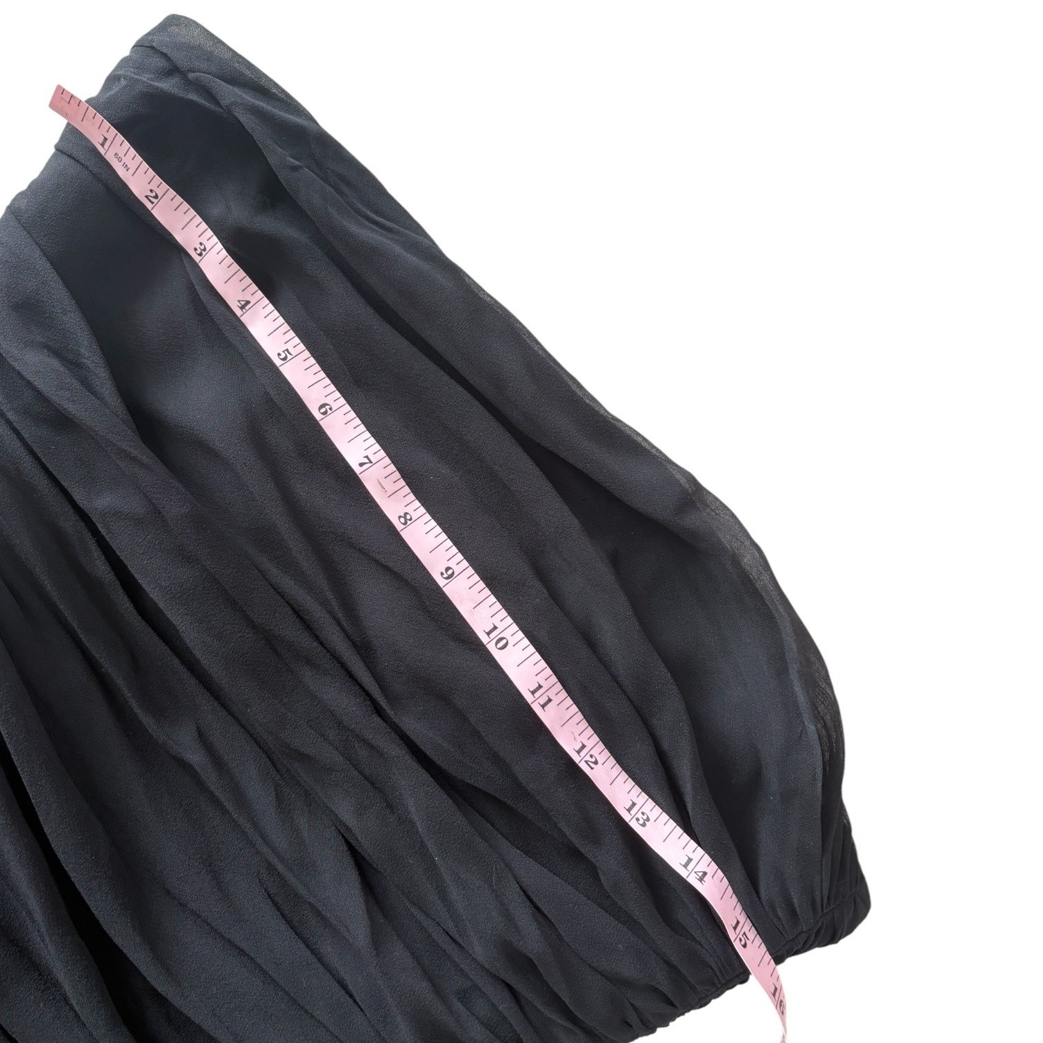 BCBGMAXAZRIA Strapless Silk Ruched Ombre Fringe Maxi Dress 8 Old Hollywood