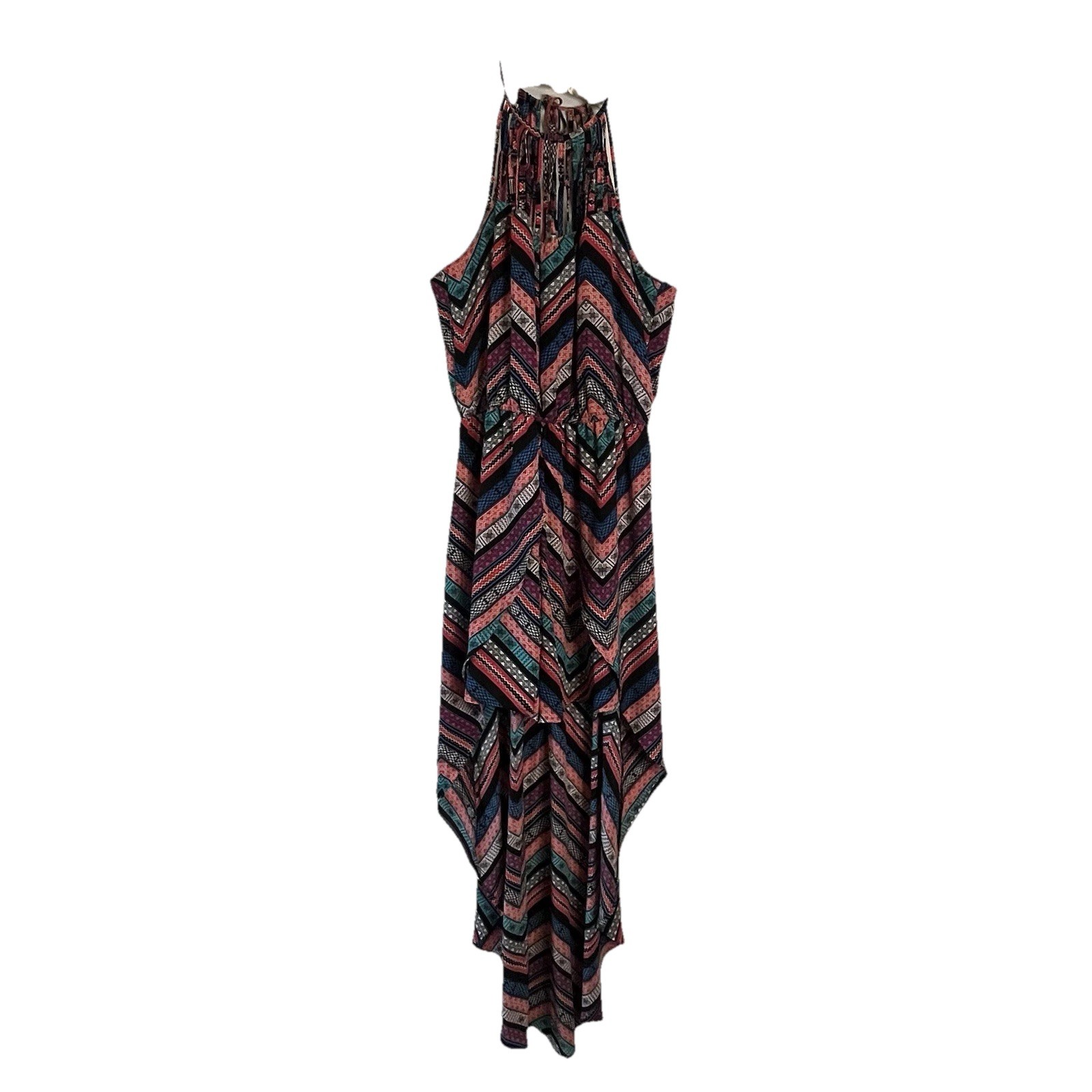 Candies Walk Through Maxi Romper Sundress Chevron Aztec Artsy Strappy – Sz M