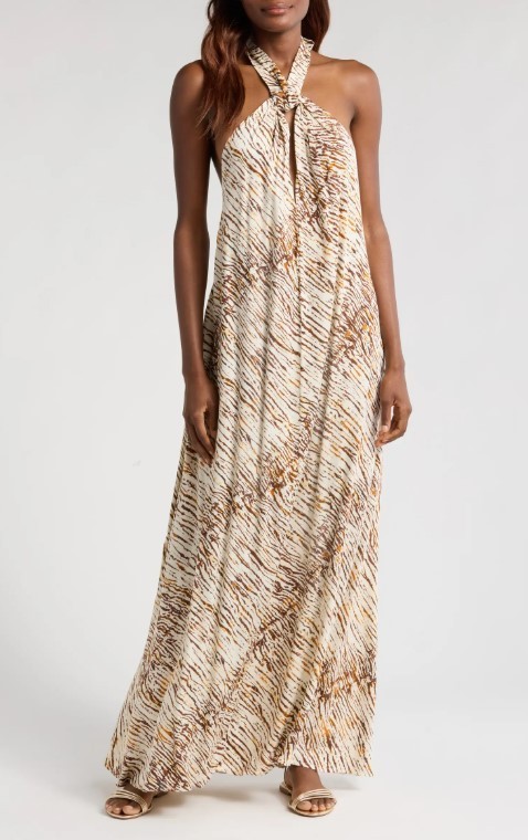 Elan Halter Maxi Dress MSRP $109