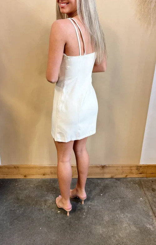 Mable, Shelby Mini Dress, Cream, Large