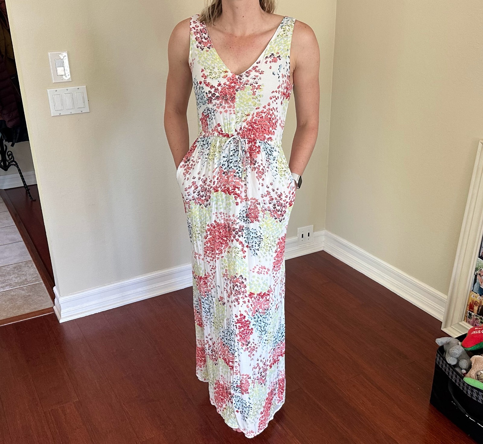 Lucky Brand Floral Summer Maxi Dress Womens Size XS