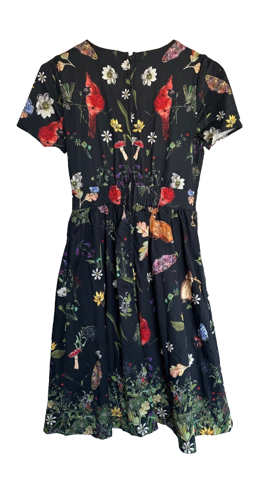 ModCloth Women’s Small Garden Mini Whimsy Dress Mushoom Floral Fairy