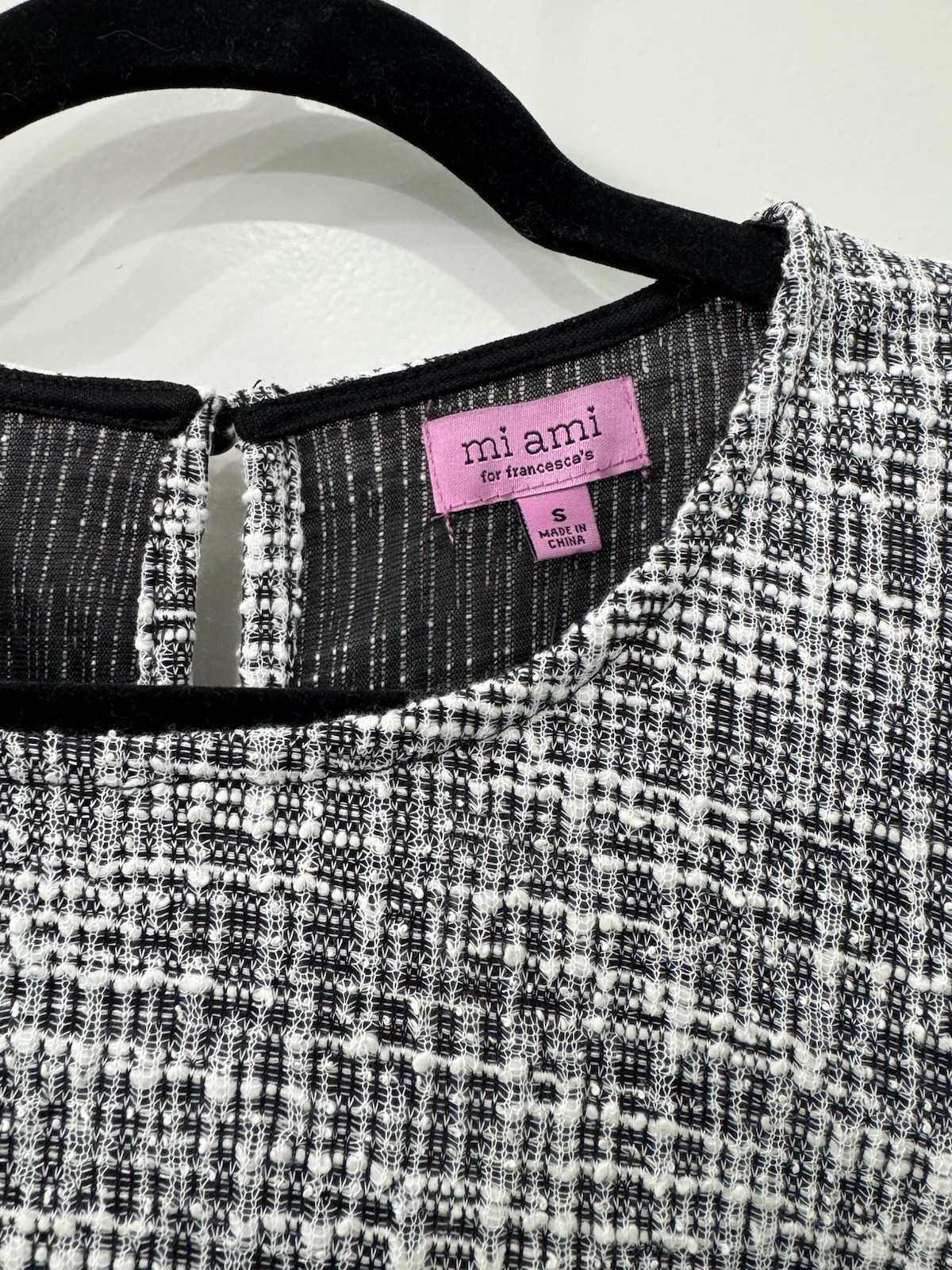 Mi Ami for Francesca’s Black & White Tweed Dress – Size Small – Never Worn