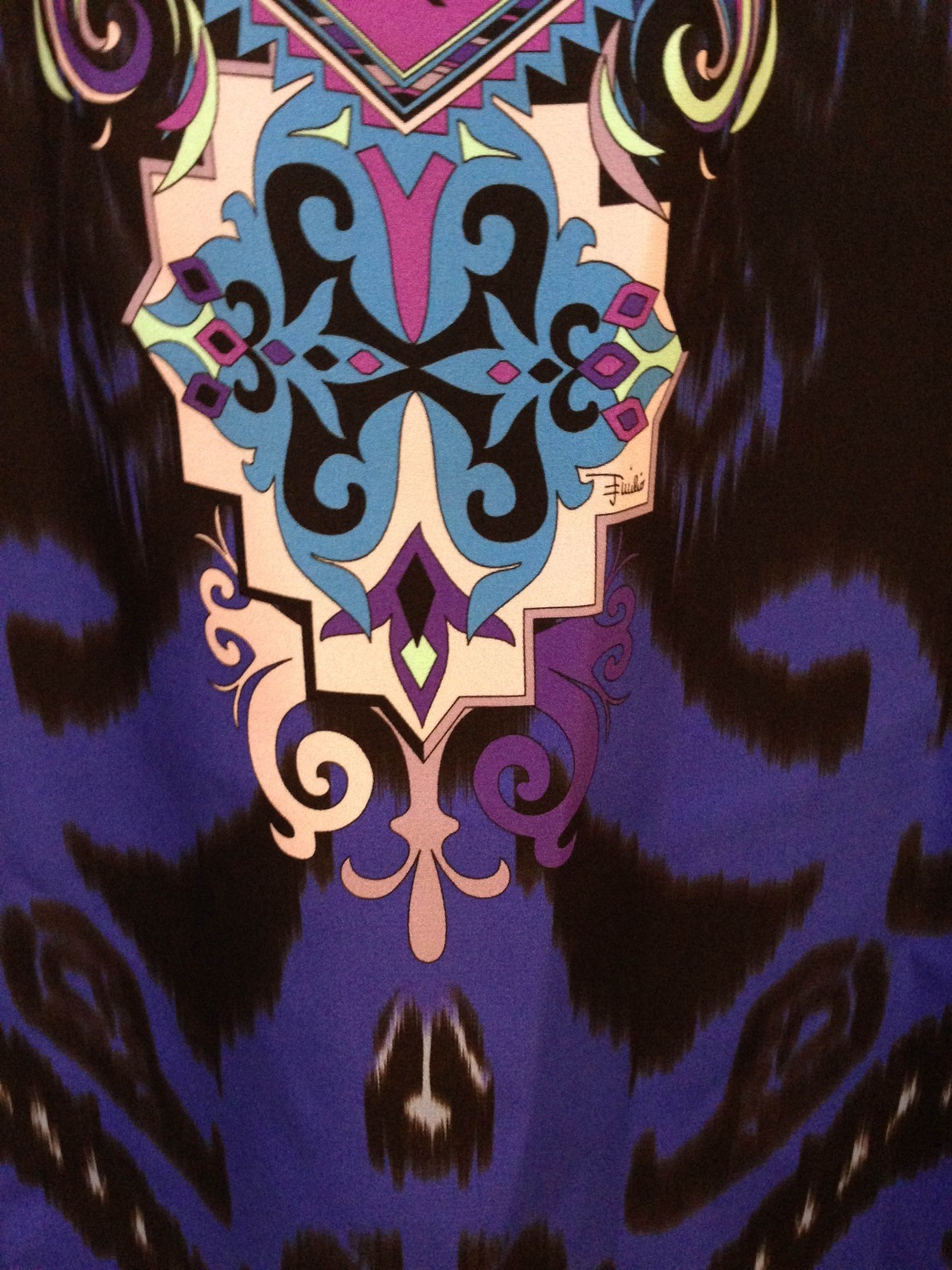 NWT $3800+ Auth Pucci gown blue purple pink mint black long sleeves IT 40 US 4