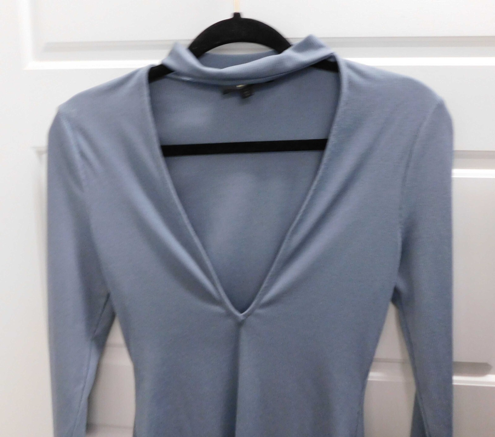 New MICHAEL COSTELLO x REVOLVE Long Sleeve Mini Dress Dusty Blue Size L