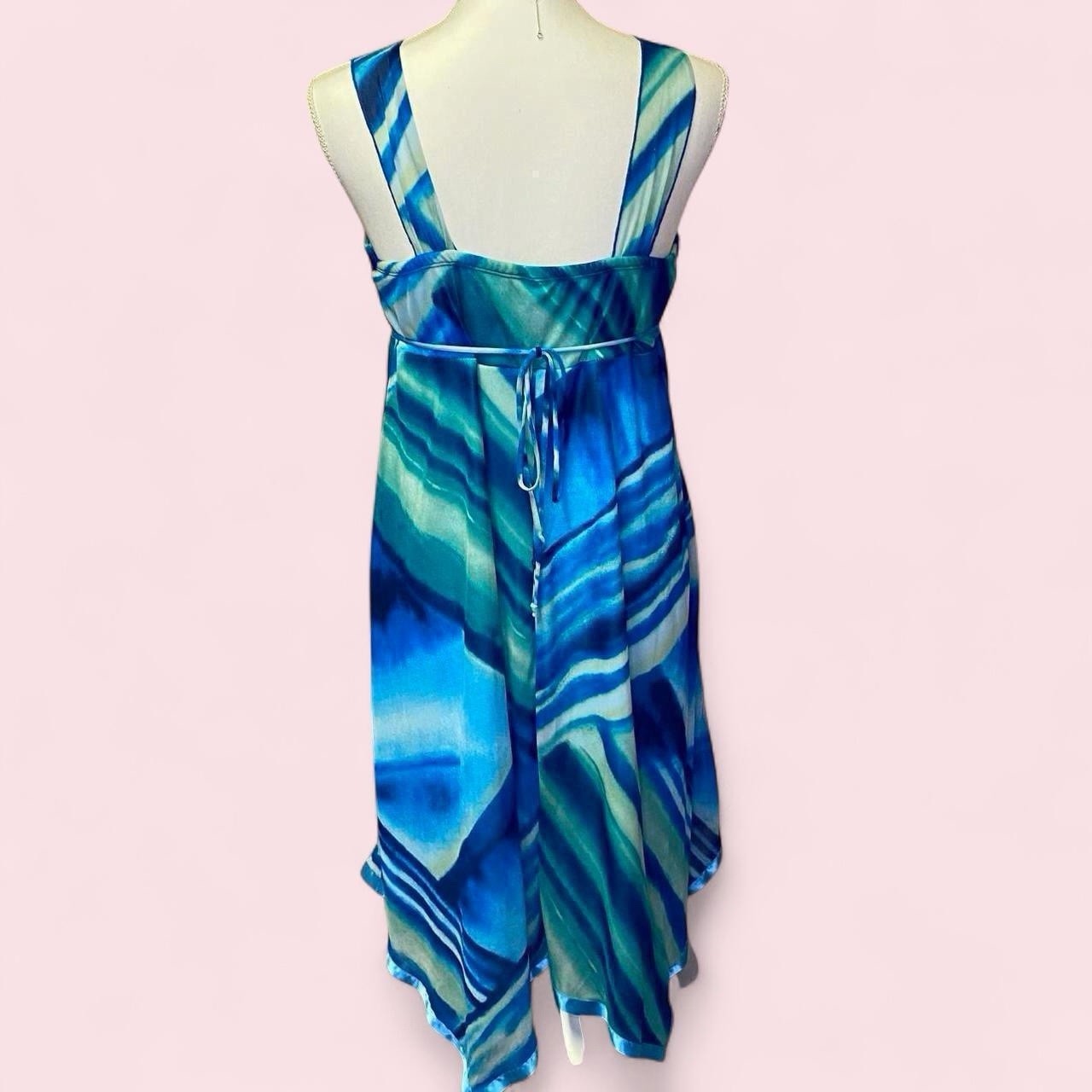 Vintage Y2K Speechless Blue Flowy Babydoll Maxi Dress Size 16 1/2