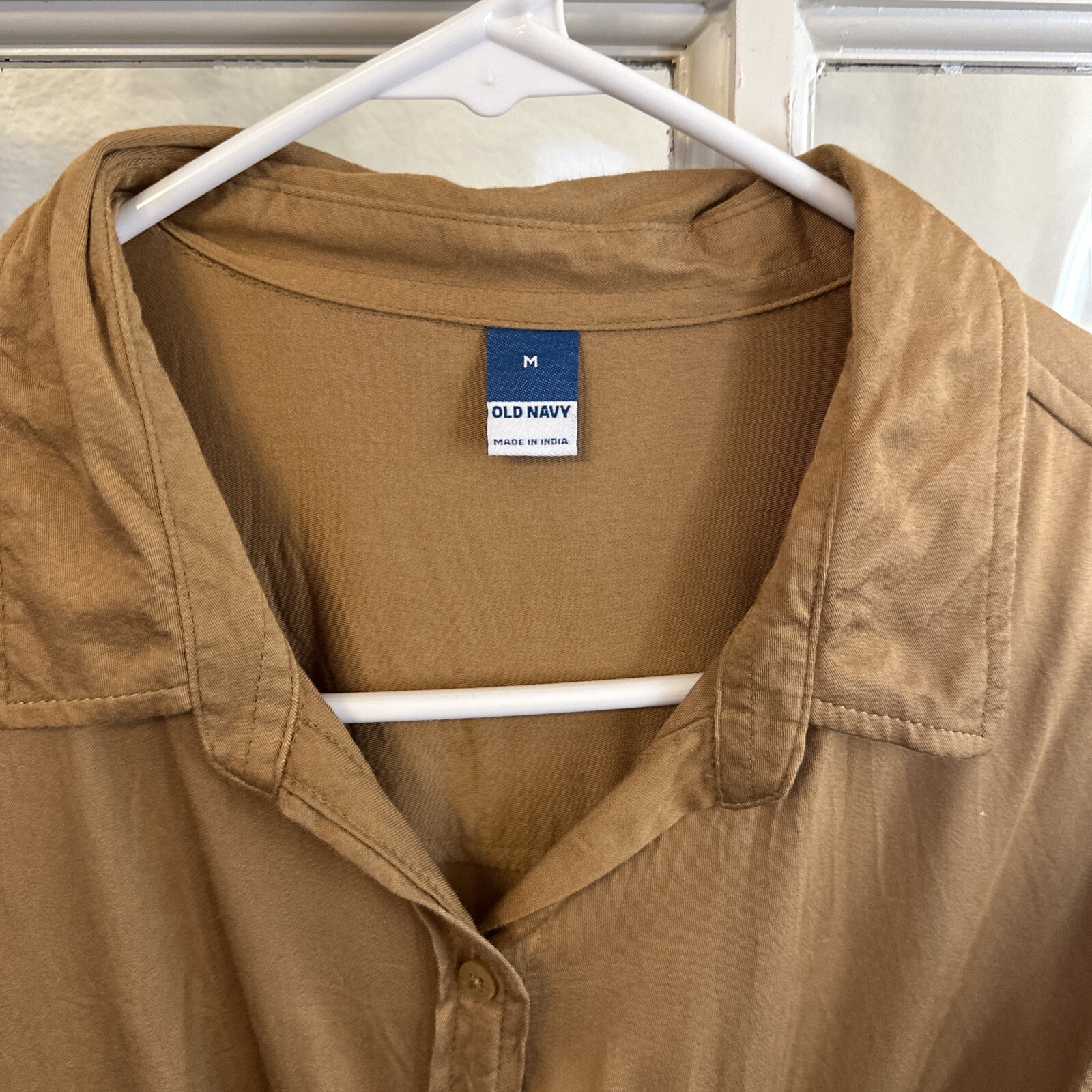 Old Navy Shirt Dress Midi Womens Large Gold