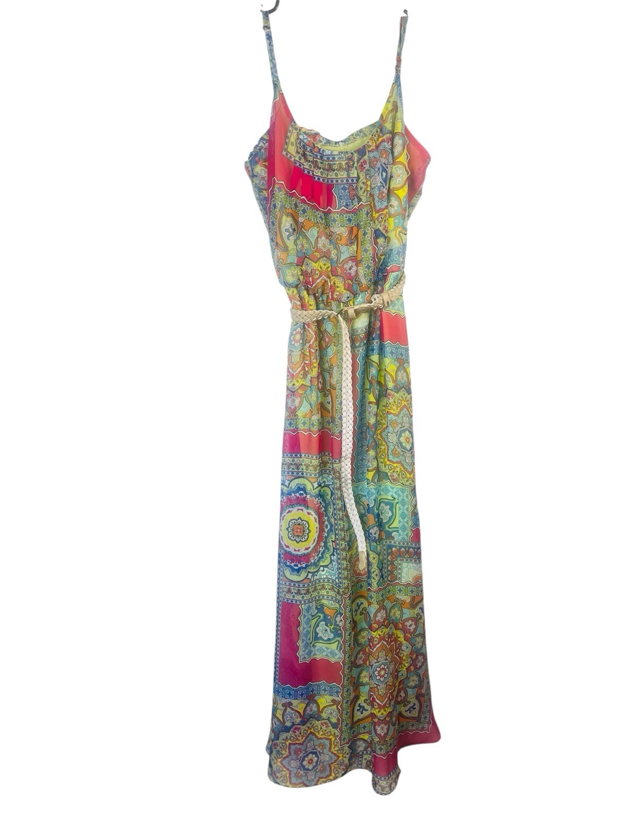 Nwt Womens Size 8 Robbie Bee Maxi Sun Dress With Belt