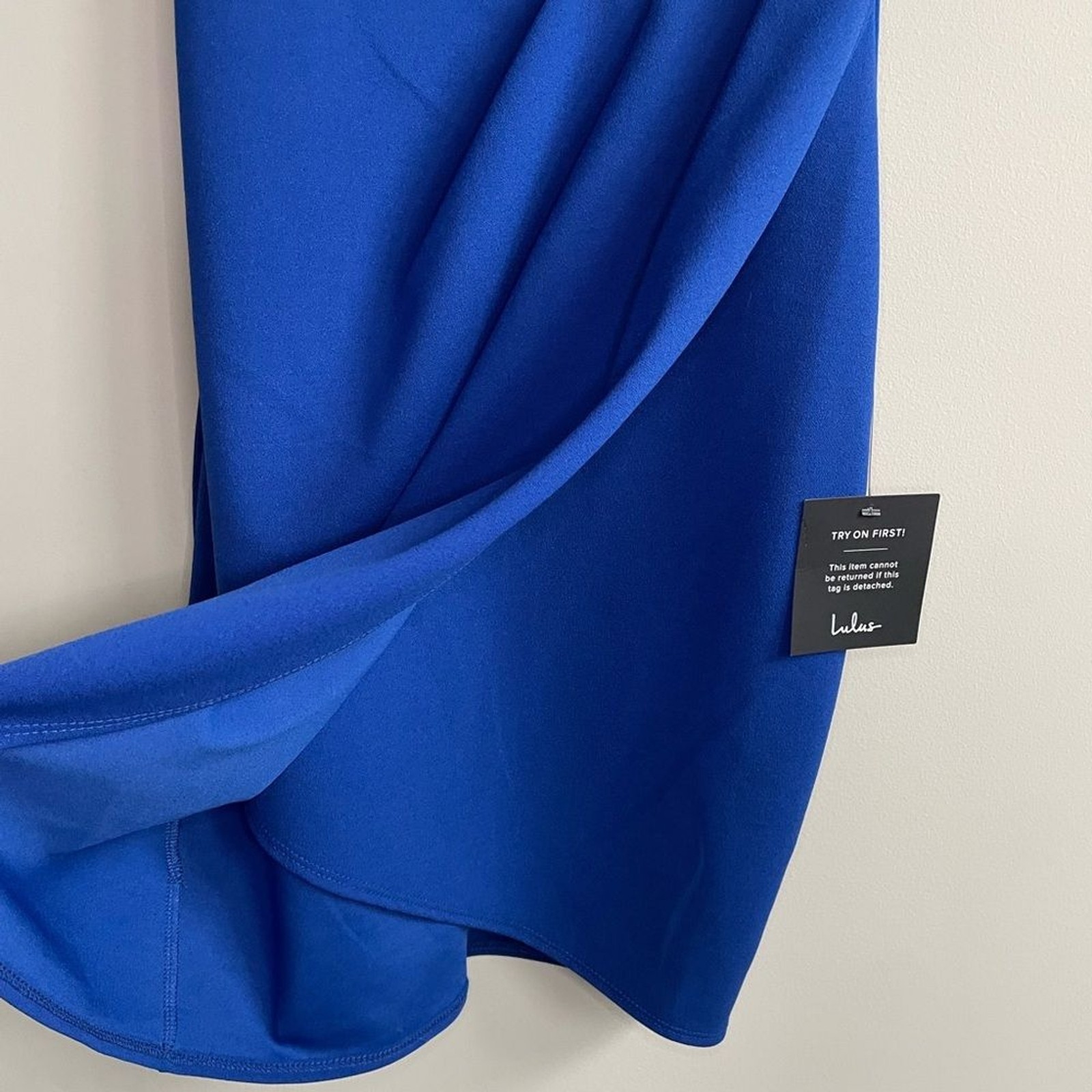 Lulus Forever Your Girl Royal Blue Bodycon Mini Dress with Spaghetti Straps